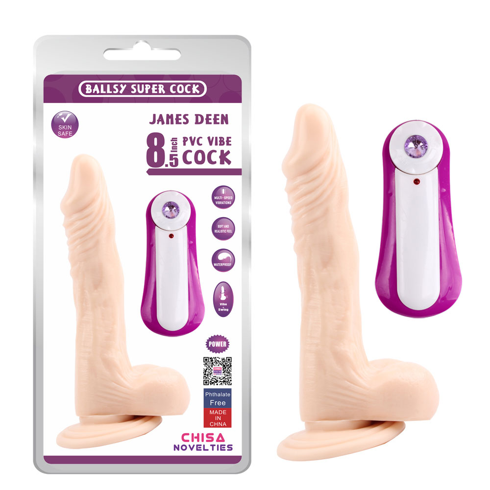 JAMES DEEN 8.5 Vibrirajoči dildo-mesh