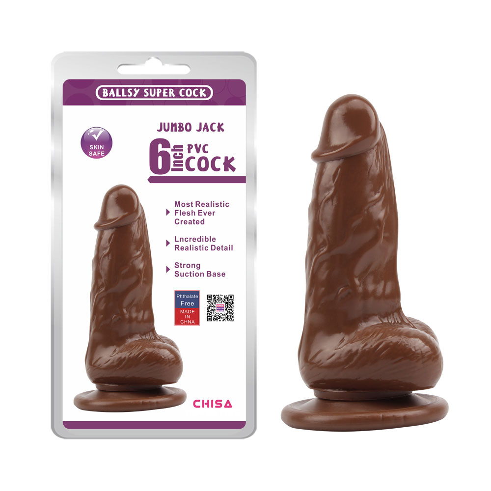 JUMBO JACK 6 Dildo - Rjava
